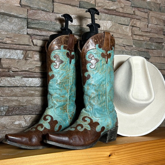 Lane Shoes - Authentic Leather Cowboy Boots by Lane EUC